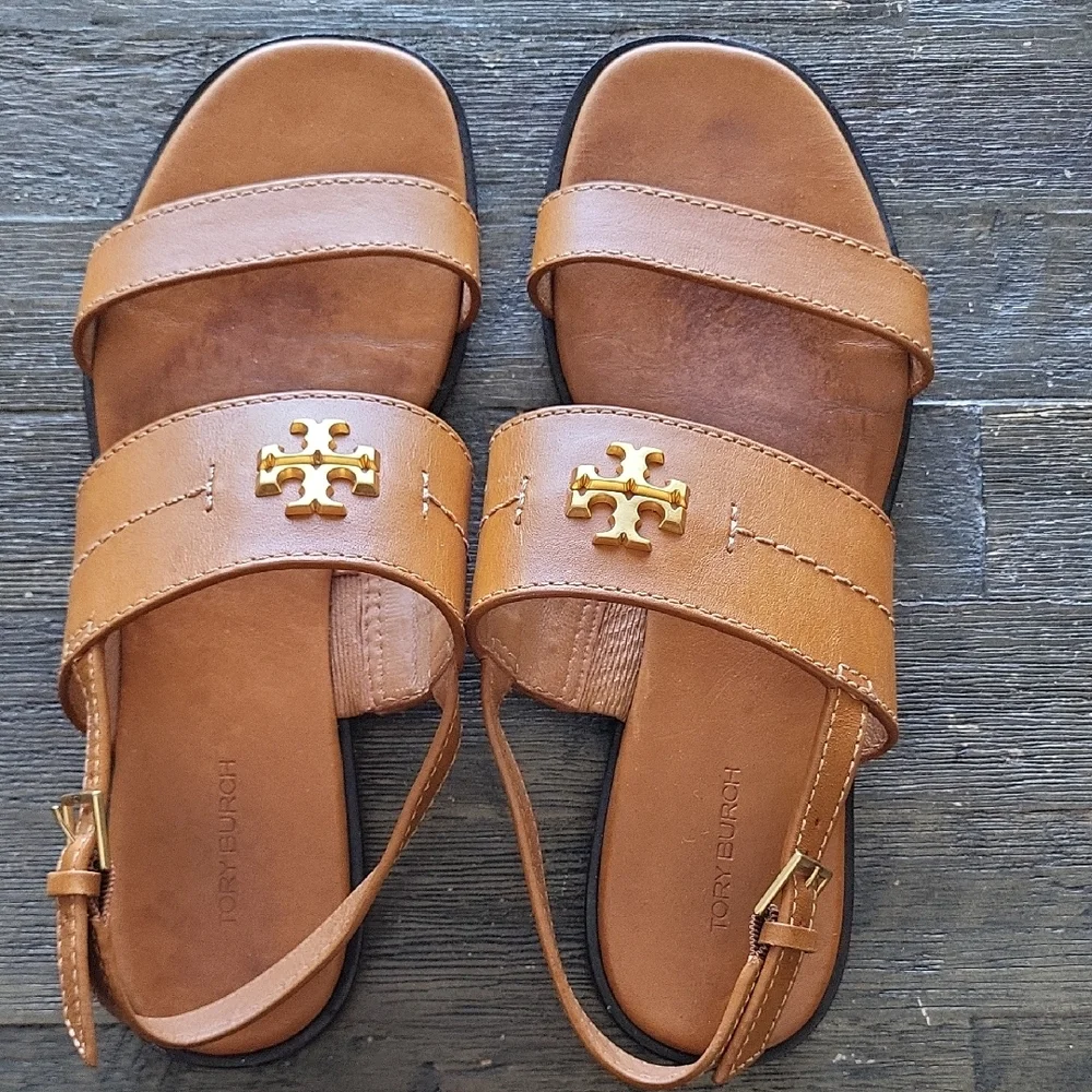 Tory Burch Mini Everly Leather Sandals - Picture 1 of 3